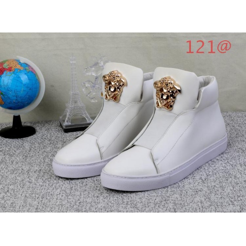 Versace High Tops Shoes For Men #136747, $100.60 USD, [ITEM#136747], Versace High Tops Shoes