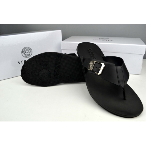 Replica Versace Slippers For Men #287835 $42.80 USD for Wholesale