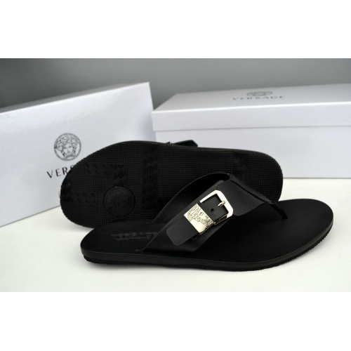 Replica Versace Slippers For Men #287835 $42.80 USD for Wholesale