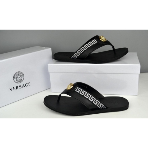 Replica Versace Slippers For Men #287849 $42.80 USD for Wholesale