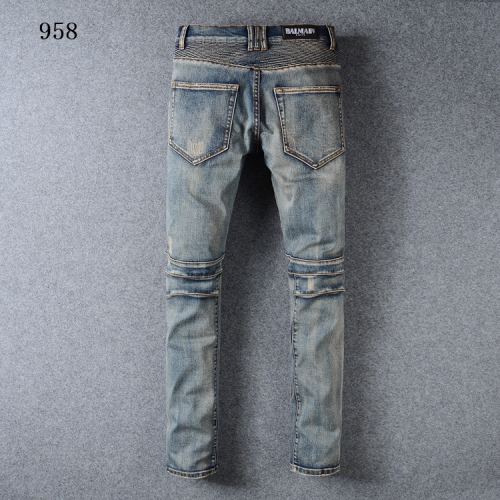 Replica Balmain Jeans For Men #321217 $68.00 USD for Wholesale