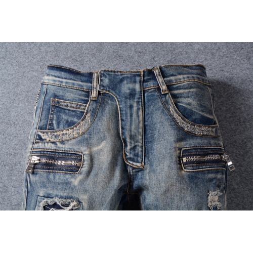 Replica Balmain Jeans For Men #321217 $68.00 USD for Wholesale