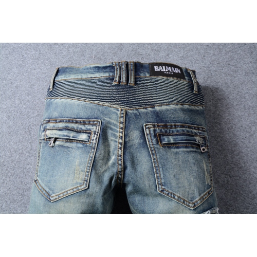 Replica Balmain Jeans For Men #321219 $68.00 USD for Wholesale