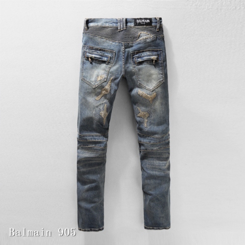 Replica Balmain Jeans For Men #364739 $68.00 USD for Wholesale