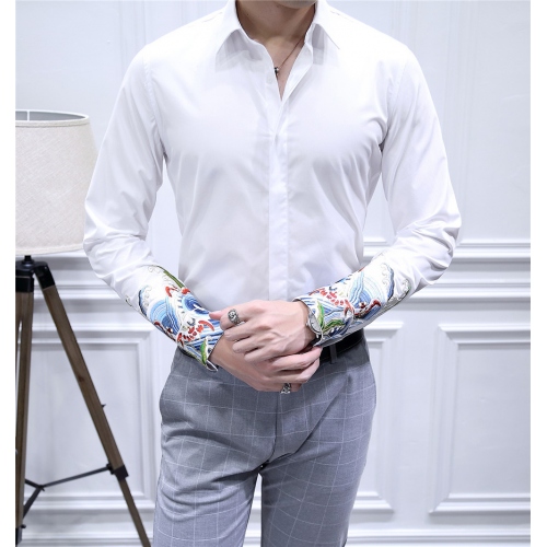 Replica Dolce & Gabbana Shirts Long Sleeved For Men #428640 $86.50 USD for Wholesale