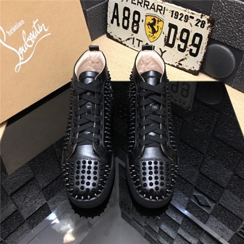 Replica Christian Louboutin CL High Tops Shoes For Women #477826 $85.00 USD for Wholesale