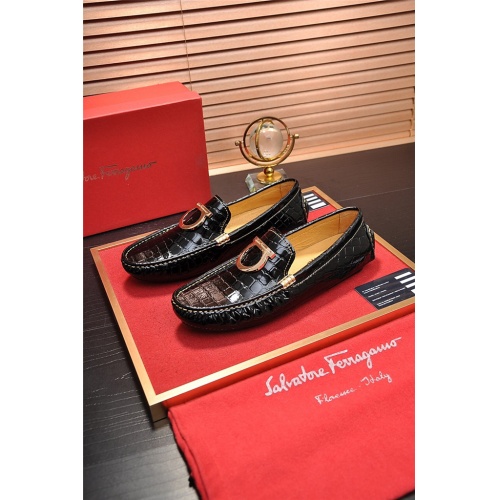 Replica Salvatore Ferragamo SF Leather Shoes For Men #478157 $78.00 USD for Wholesale