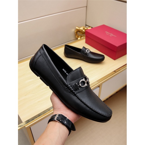 Replica Salvatore Ferragamo SF Leather Shoes For Men #481336 $72.00 USD for Wholesale