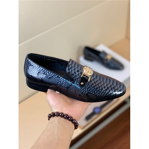 Replica Versace Leather Shoes For Men #813586 $68.00 USD for Wholesale