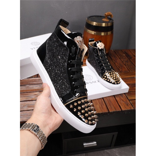 Replica Versace High Tops Shoes For Men #825239 $82.00 USD for Wholesale