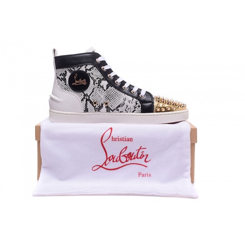 Replica Christian Louboutin High Tops Shoes For Men #833431 $98.00 USD for Wholesale