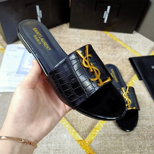 Replica Yves Saint Laurent YSL Slippers For Women #865657 $50.00 USD for Wholesale