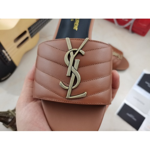 Replica Yves Saint Laurent YSL Slippers For Women #892176 $85.00 USD for Wholesale