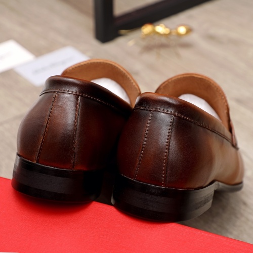 Replica Salvatore Ferragamo Leather Shoes For Men #900138 $72.00 USD for Wholesale