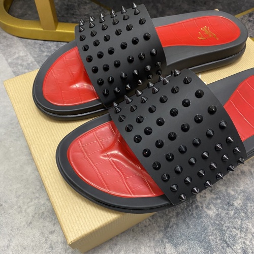 Replica Christian Louboutin CL Slippers For Men #959193 $56.00 USD for Wholesale