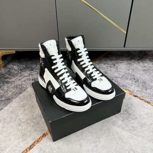 Philipp Plein PP High Tops Shoes For Men #964191, $112.00 USD, [ITEM#964191], Philipp Plein PP High Tops Shoes