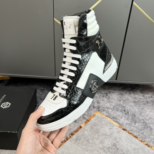 Replica Philipp Plein PP High Tops Shoes For Men #964191 $112.00 USD for Wholesale