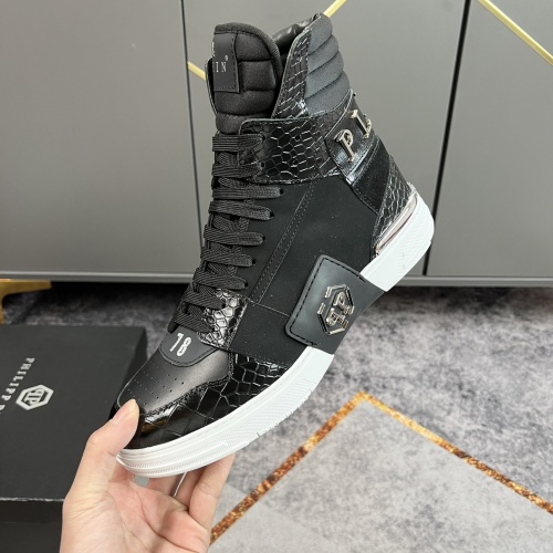 Replica Philipp Plein PP High Tops Shoes For Men #964192 $112.00 USD for Wholesale