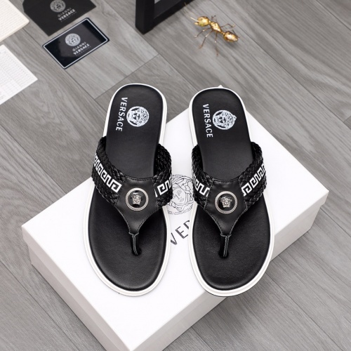 Replica Versace Slippers For Men #968608 $42.00 USD for Wholesale