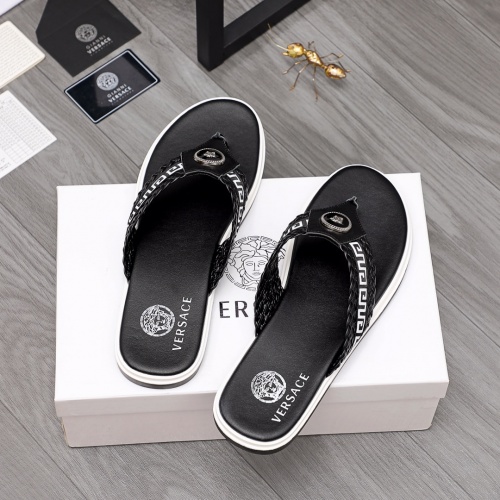 Replica Versace Slippers For Men #968608 $42.00 USD for Wholesale