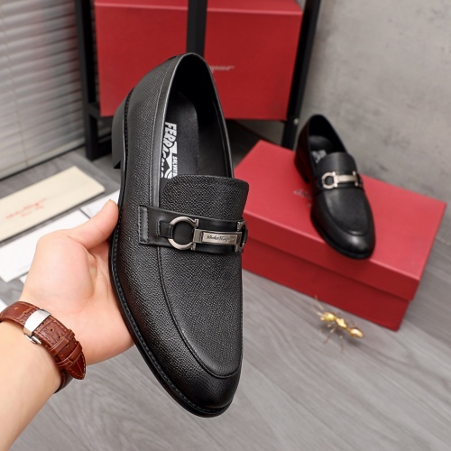 Replica Salvatore Ferragamo Leather Shoes For Men #971517 $76.00 USD for Wholesale