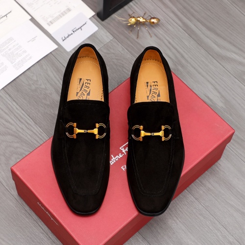 Replica Salvatore Ferragamo Leather Shoes For Men #983919 $96.00 USD for Wholesale