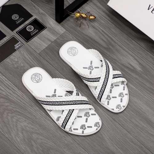 Replica Versace Slippers For Men #988503 $42.00 USD for Wholesale