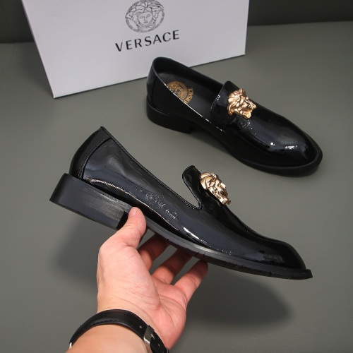 Replica Versace Leather Shoes For Men #1003363 $88.00 USD for Wholesale