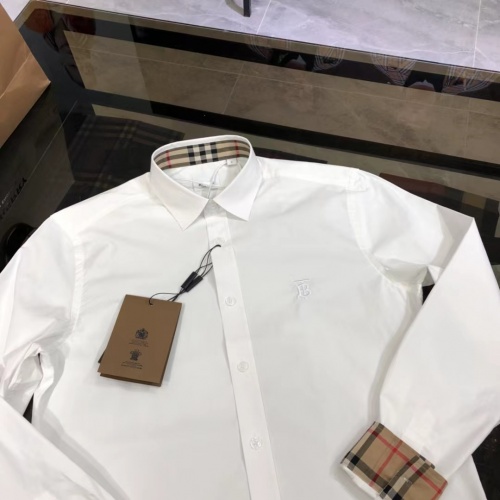 Replica Burberry Shirts Long Sleeved For Men #1008983 $64.00 USD for Wholesale