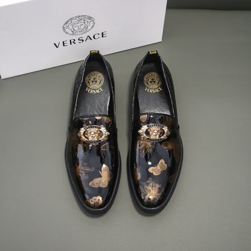 Replica Versace Leather Shoes For Men #1042364 $76.00 USD for Wholesale