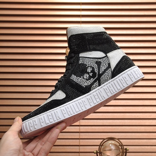 Replica Philipp Plein PP High Tops Shoes For Men #1042480 $108.00 USD for Wholesale