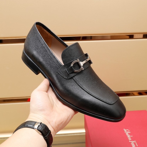 Replica Salvatore Ferragamo Leather Shoes For Men #1050155 $125.00 USD for Wholesale