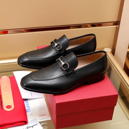 Replica Salvatore Ferragamo Leather Shoes For Men #1050156 $125.00 USD for Wholesale