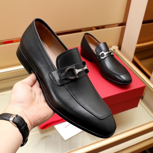 Replica Salvatore Ferragamo Leather Shoes For Men #1050156 $125.00 USD for Wholesale