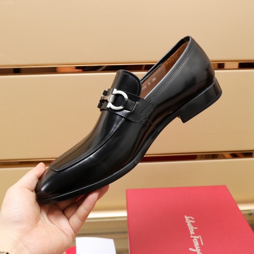 Replica Salvatore Ferragamo Leather Shoes For Men #1050157 $125.00 USD for Wholesale