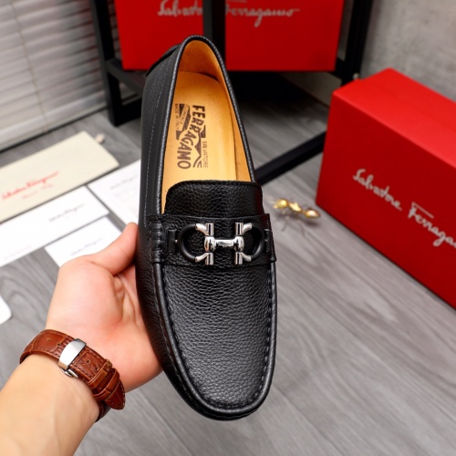 Replica Salvatore Ferragamo Leather Shoes For Men #1058661 $68.00 USD for Wholesale