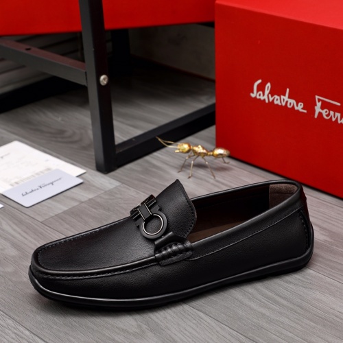 Replica Salvatore Ferragamo Leather Shoes For Men #1060792 $80.00 USD for Wholesale