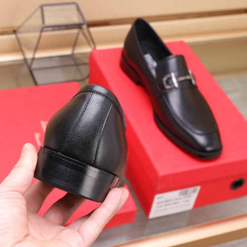 Replica Salvatore Ferragamo Leather Shoes For Men #1070458 $88.00 USD for Wholesale