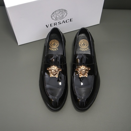 Replica Versace Leather Shoes For Men #1080755 $76.00 USD for Wholesale