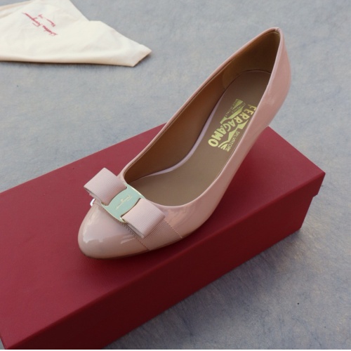 Replica Salvatore Ferragamo High-Heeled Shoes For Women #1099081 $96.00 USD for Wholesale