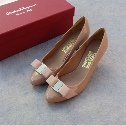 Replica Salvatore Ferragamo High-Heeled Shoes For Women #1099082 $96.00 USD for Wholesale