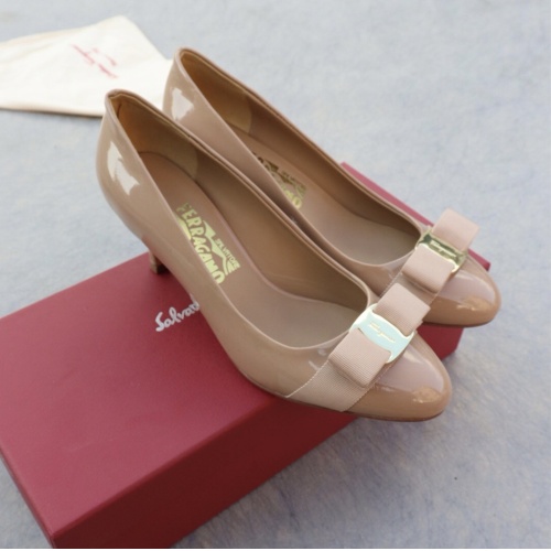 Replica Salvatore Ferragamo High-Heeled Shoes For Women #1099082 $96.00 USD for Wholesale