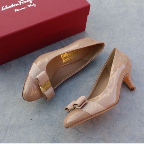 Replica Salvatore Ferragamo High-Heeled Shoes For Women #1099082 $96.00 USD for Wholesale