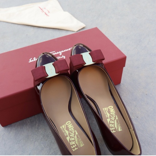 Replica Salvatore Ferragamo High-Heeled Shoes For Women #1099087 $96.00 USD for Wholesale