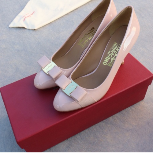 Replica Salvatore Ferragamo High-Heeled Shoes For Women #1099091 $96.00 USD for Wholesale