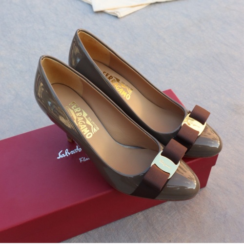 Replica Salvatore Ferragamo High-Heeled Shoes For Women #1099094 $96.00 USD for Wholesale