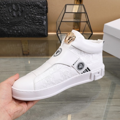 Replica Versace High Tops Shoes For Men #1099957 $92.00 USD for Wholesale