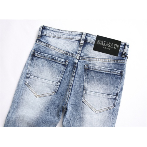 Replica Balmain Jeans For Men #1127345 $48.00 USD for Wholesale