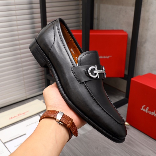 Replica Salvatore Ferragamo Leather Shoes For Men #1134253 $72.00 USD for Wholesale