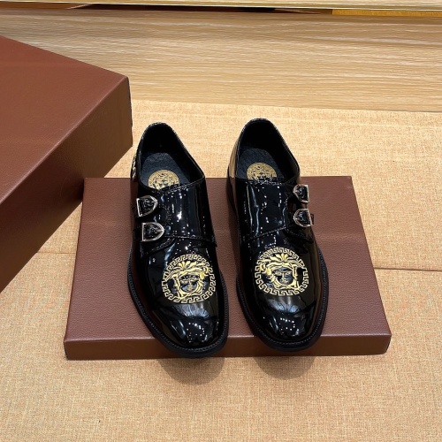 Replica Versace Leather Shoes For Men #1134902 $80.00 USD for Wholesale